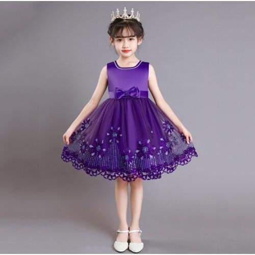 Kids Girls Summer Dress Childrens Clothing Elegant Princess Dress Lace Flower Girl Birthday Wedding Party Dresses