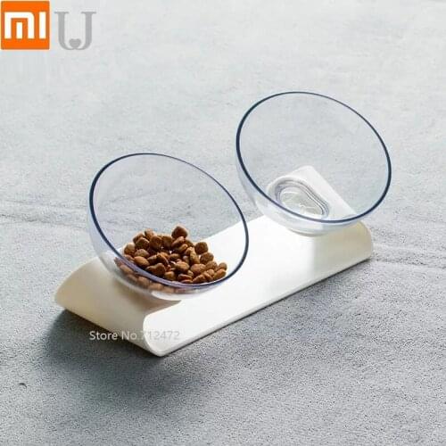 Youpin JordanJudy pet Food bowl Cat and dog Oblique double bowl Healthy Feeding bowl