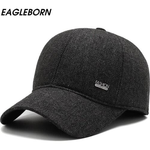 Fashion Hat Man Winter Autumn Cap Middle-aged Elderly Dad Hat Grandfather Hat Winter Leisure Tab Baseball Cap Warm Dad Hats New