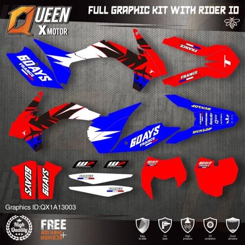 QUEEN X MOTOR Custom Team Graphics Decals Stickers Kit For KTM 2013 2014 2015 SX SXF , 2014 2015 2016 EXC XC-W EXC-F 003
