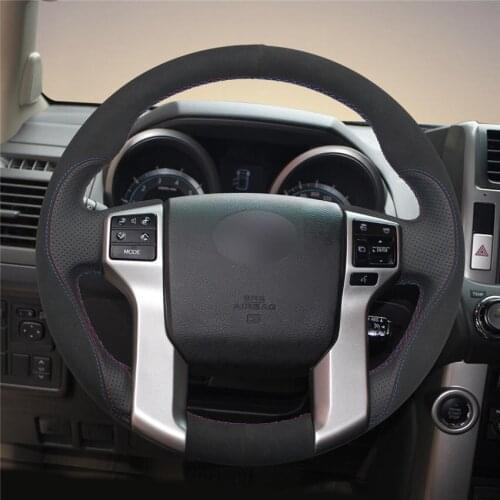 DIY Anti-Slip Wear-Resistant Steering Wheel Cover For Toyota Land Cruiser Prado Tacoma Tundra Sequoia Car Interior Decoration
