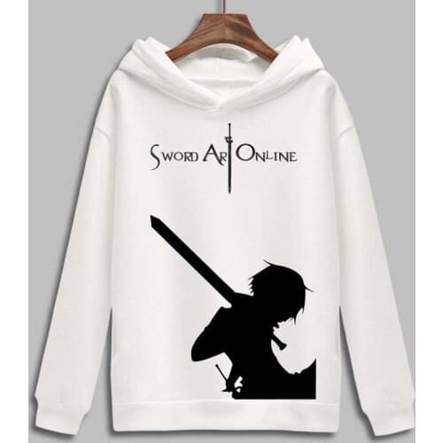 Sword Art Online Cosplay Hoodie Kirigaya Kazuto Asada Shino Print Fleece Sweatshirt Hoodies Pullover Top Clothes Costume Hoody