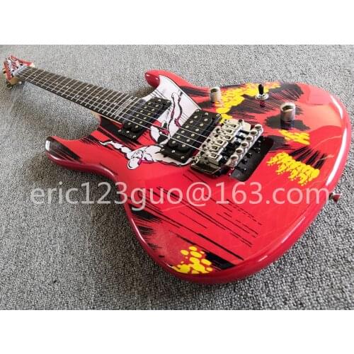 Custom Red electric guitar Rosewood fretboard Chrome hardwares HH Pickups Joe Satriani,customized!Paypal available!IB-26