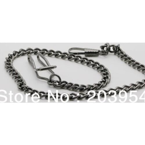 Free Shipping Chain For POCKET WATCH 10pcs/LOT 34CM 12inches CLASSIC Black GOLDEN Bronze TONE PLATED Cheap Wholesale Mens