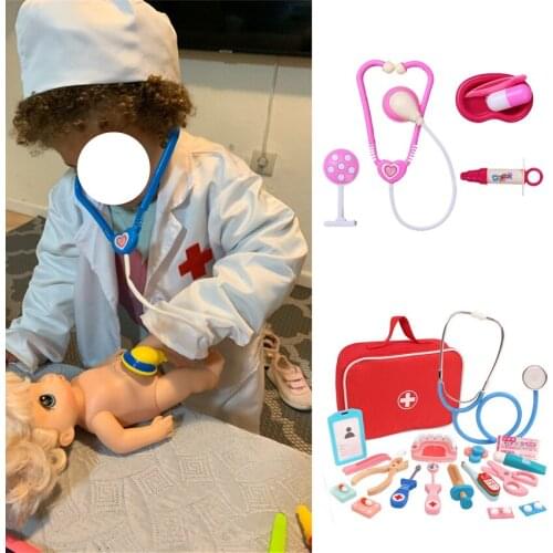 Kids Cosplay Costumes Dentist Work Wear Lab Uniform Gown Children Surgical Uniform Halloween Toys Sets Party Role Play Pink Girl