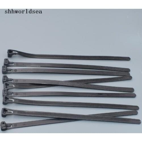 Shhworldsea 200pcs 8x200mm 8*200mm Releasable Nylon Cable Tie Zip Ties Black + Free shipping