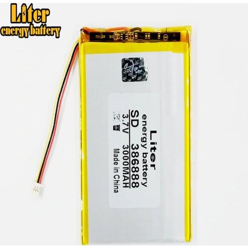 3 thread 386888 3.7V 3000MAH 357090 Universal Li-ion battery for tablet pc 7 inch 8 inch 9inch