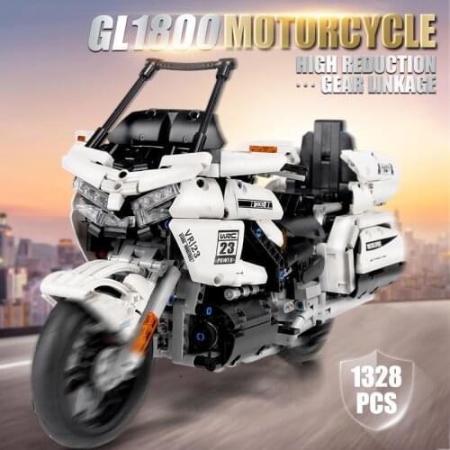 MOULD KING High-Tech Gold Wing GL1800 Motorcycle Building Blocks Car Assemble Bricks Kids Educational Toys Christmas Gifts