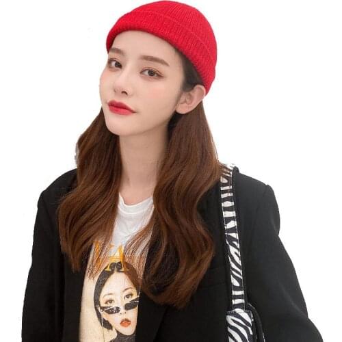 Winter Men Women Punk Hip Hop Fashion Black Hat Unisex Acrylic Knitted Sport Windproof Warm Short Melon Cap Skullies Beanies R75