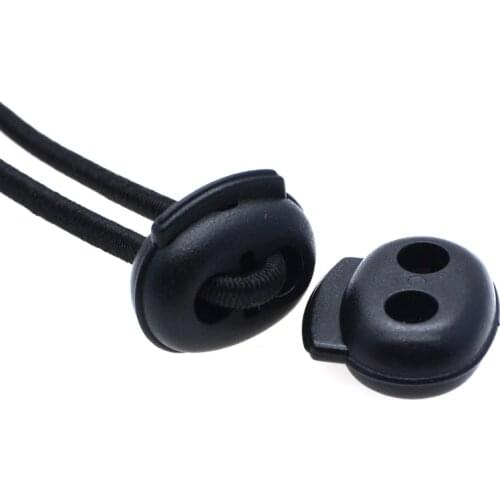 10pcs/pack Cord Lock Toggle Stopper Plastic toggle clip Cord Buckle Backpack Accessories Black Size 18mm*19mm*6.5mm