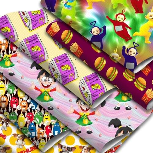 20*33cm Cartoon Ordinary Faux Synthetic Leather Fabric For Bows Leather Crafts DIY Handmade Material Earrings,1Yc19520