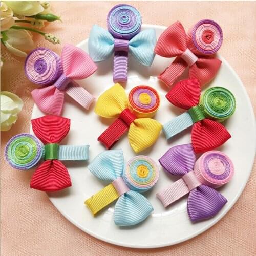 200pcs/lot Sculptured Lollipop hair bow swirl lollypop
