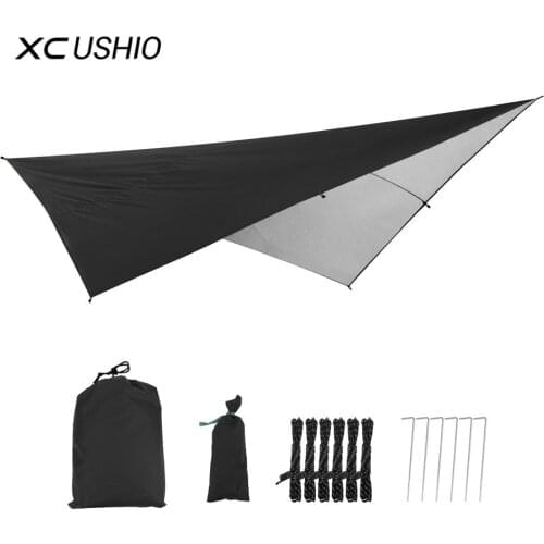 290x290cm Ultralight Tarp Sunscreen Beach Sun Shelter Tent Shade Waterproof Garden Car Awning Canopy Camping Hammock Rain Fly