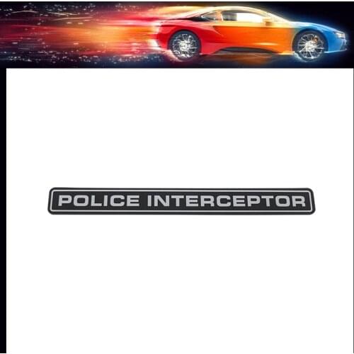 3D Police Interceptor car Hood Fender trunk Emblem Badge Sticker for Explorer Crown Victoria Utility Sedan Charger Caprice V8