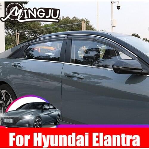 4 PCS Car Window Sun Rain Shade Visors Shield Shelter Protector Cover For Hyundai Elantra 2020 2021 CN7 Accessories
