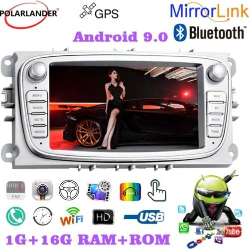 7 Inch 2 Din Capacitive Touch Car Radio GPS WiFi Android iOS Airplay Rear dual USB For Ford/Focus/S-Max/Mondeo 9/GalaxyC-Max