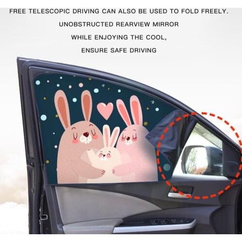 Car Sun Shades Magnetic UV Protection Car Side Window Sunshade for Kids Cute Cartoon Heat Shield Protection Baby Window Shade