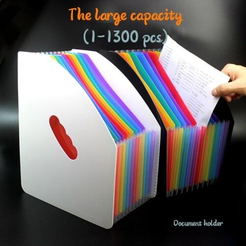 Large Capacity Rainbow Vertical A4 Organ Package Student/Teacher File Shelf Storage Supplies On The 13th Floor Data Storage