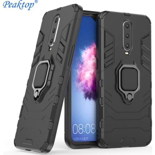 For OPPO K1 F9 A3S A5 AX7 A39 R9 R9S R11 R11S R15 R15X R17 Pro Plus Case TPU & PC Ring Holder Armor Protective Phone Back Cover