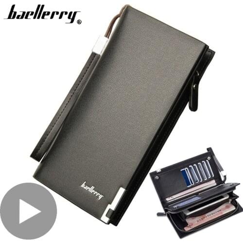 Long Zipper Phone Coin Business Card Holder for Men Wallet Male Purse Money Clutch Bag Partmone Walet Brieftasche Penazenka 2020