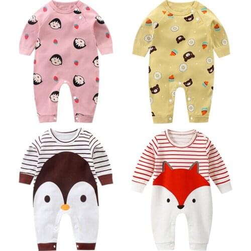 Newborn Baby Autumn Clothes Infantil Pajamas For Girls Jumpsuit Boys Soft Cotton Long Sleeve Romper Baby Clothes 0-18M Outfits