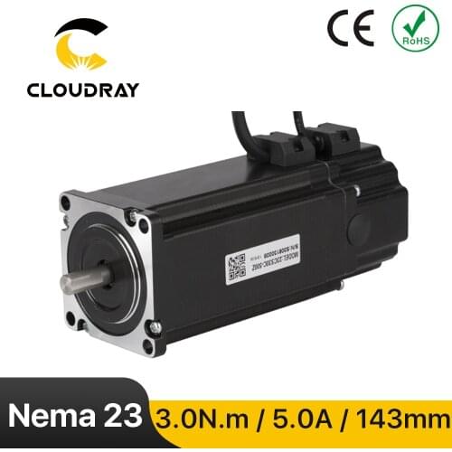 Cloudray Nema 23 Stepper Motor 2 Phase 143mm 3N.m 5A Stepper Motor with Brake for CNC Laser 3D printer Grind Foam Plasma Cut