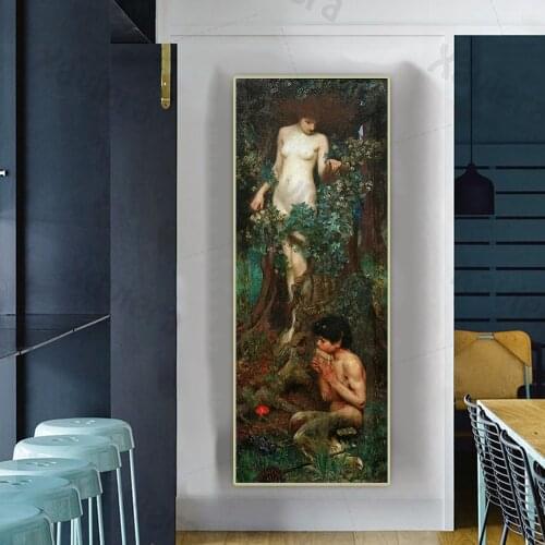 Classical Greek Mythology Canvas Painting John William Waterhouse Artwork Poster Nordic Long Picture Decoration bedroom Bedside