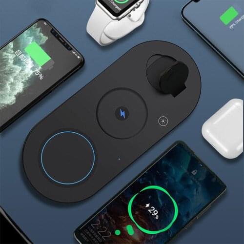 Multifunction Qi Phone Charger Watch Charger Base 3 in 1 Smart Phone Magnetic Charging Station For Iphone Apple Watch Xiaomi