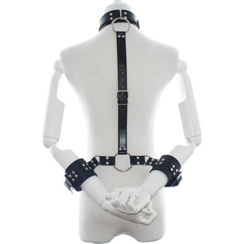 Sex Toys Hand Neck Tied Bondage Sex Queen Handcuffs Hand Neck Connected Bdsm Collar Sexy Toys for Couples Mouth Gag Sex Game