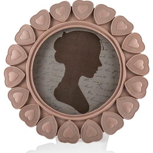 Porio Pink Heart Oval Frame