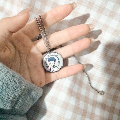 Fashion Little Prince Princess Titanium Steel Necklace For Women Men Hip Hop Party Decoration Jewelry Friends Couple Gifts