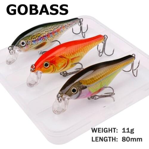 GOBASS Lures Fishing New 2021 Bass Wobbler Fishing Set Box Artificial Lure Wobblers For Trolling Hard Bait Kits Crankbait Perch