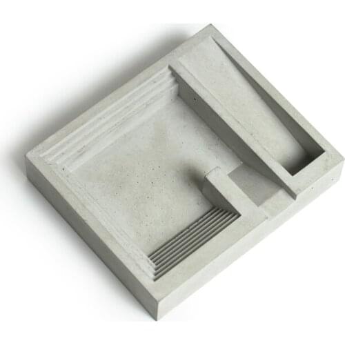 Simple Industrial Style Concrete Stairs Desktop Decorative Ashtray