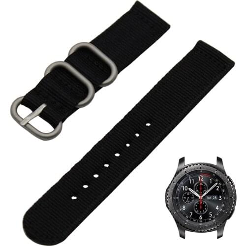 22mm Nylon Watch Band Zulu 2 Pieces Strap for Samsung Gear S3 Classic Frontier Garmin Fenix Chronos Wrist Bracelet Multi Colors