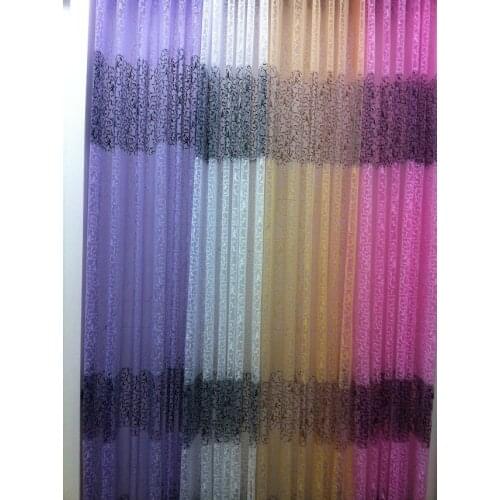 30M Tree leaf Tulle Door Window Curtain fabric Drape Panel Sheer Scarf Valances Lanlee light lace Curtain fabrics