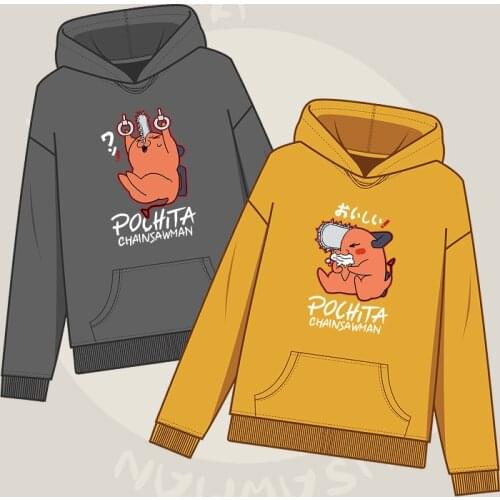 Anime Chainsaw Man Pochita Denji Makima Hooded Hoodie Sweatshirt Coat Cosplay Loose Spring Autumn Student Pullover Tops