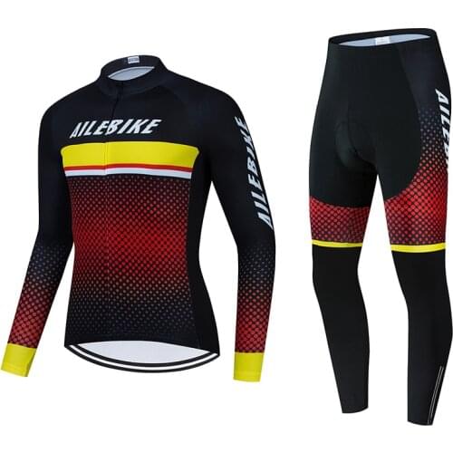 2021New Pro Team Cycling jersey Set pants ropa ciclismo bicycle clothing MTB bike Spring Autumn Long Sleeve Jersey Men clothes