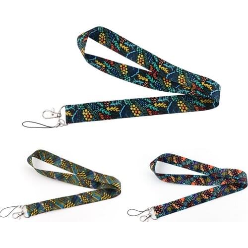 10pcs/lot J2950 Bohemia Art Forest Lanyard Keychain Lanyards for keys Badge ID Mobile Phone Rope Neck Straps Accessories Gift