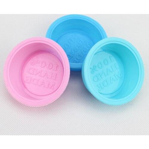 100% Hand Made DIY Silicone Mold Round Soap Mold Fondant Cake Decorating Tools 1pc