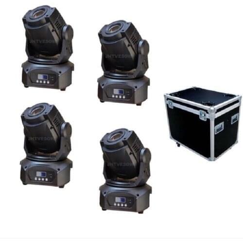 4 Lights+ 1 Flightcase Lyre spot led moving head 90w 60w 75w party light disco club ktv lighting moving head led spot