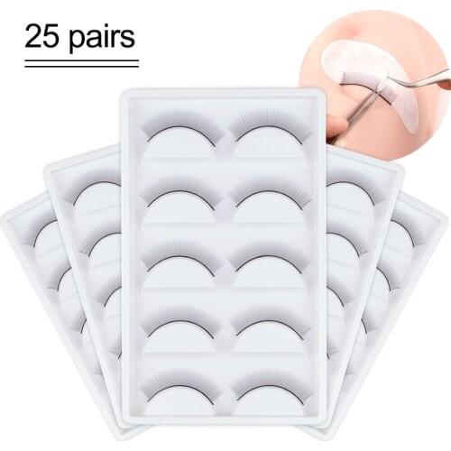 5/10/25Pairs Individual Lashes Practice False Eyelashes Natural Training Eyelash Extension Practicing Lash Extension Accessories