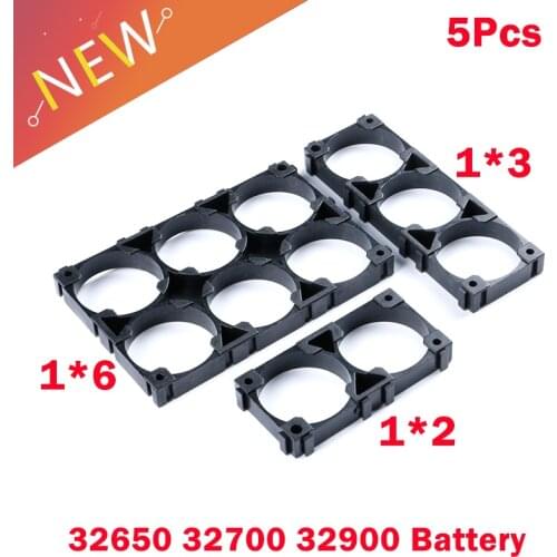 5Pcs Battery Holder Bracket 32650 32700 32900 Cell Safety Anti Vibration Plastic Brackets For 32650 32700 32900 Batteries