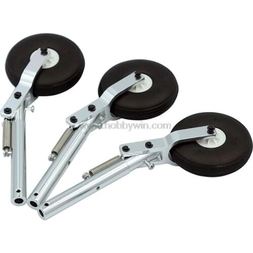 150mm Alum Shock Absorb Landing Gear 5mm Recording with PU tyre RC Model Airplane parts