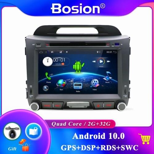 Autoradio For Kia Sportage 2011-2015 Android 10 Quad Cores Car DVD Player Radio Stereo GPS Navigation Wifi Map Rear View Camera