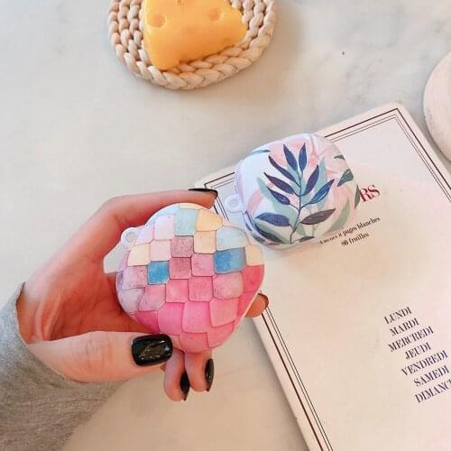 Gradient Fish Scales Earphone Cases for Samsung Galaxy buds live Pro Case Matte Plastic Charging Box Protect Accessories Cover
