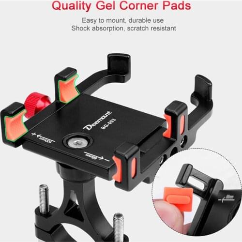 Aluminum Bicycle Phone Holder For 60-100mm Width Smartphone Adjustable Bike Phone Stand Handlebar Mount Bracket Bike Accessories