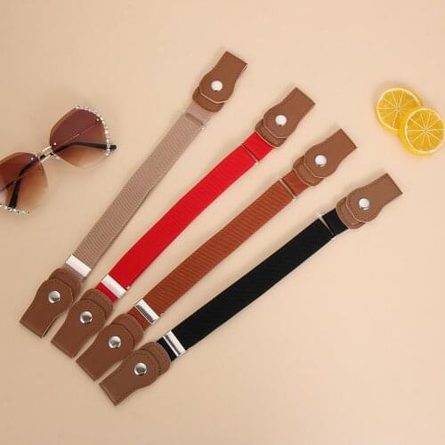 New Kids Buckle-Free Elastic Belt Boys and Girls Adjustable No Buckle Stretch Canvas Waist Belt For Jeans Pants Hot