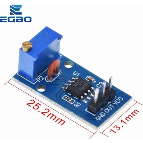 EGBO DC 5V 12V NE555 Adjustable Resistance Frequency Pulse Generator Module Single Channel Output for Arduino Smart C