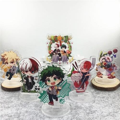 Toy My Hero Academia Boku no Hiro Akademia Acrylic Mini Stand Model Toys Anime Action Figure Pendant toy 8cm double-side gift