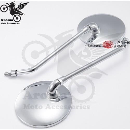 Round motorbike side mirror for yamaha honda suzuki Harley vespa piaggio part rearview mirror chrome motocross motorcycle mirror